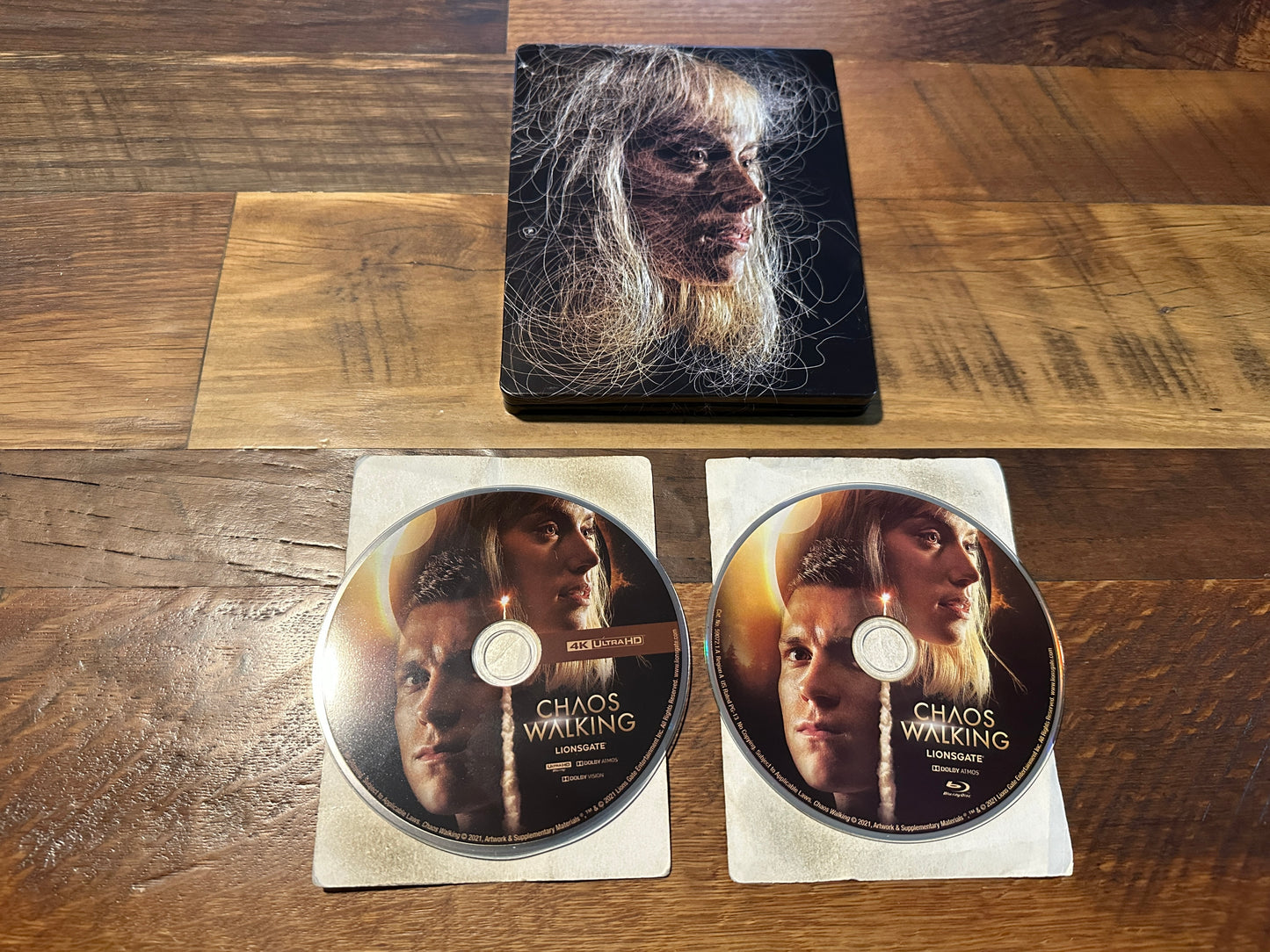 Chaos Walking (4K Ultra HD/Blu ray, 2 Disc, Lionsgate, Steelbook, No Digital)