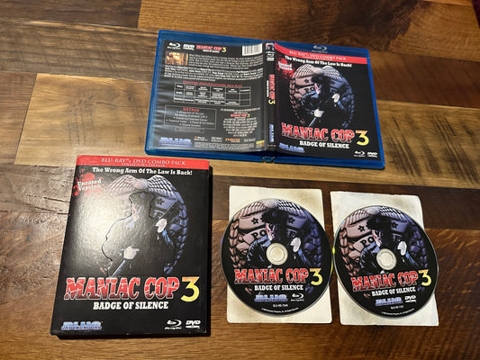 Maniac Cop 3 (Blu ray/DVD, Blue Underground, Slipcover, 2 Disc)