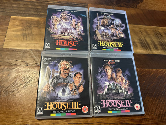 House Part 1-4 Blu ray-Arrow Video-Classic Horror Series-Widescreen