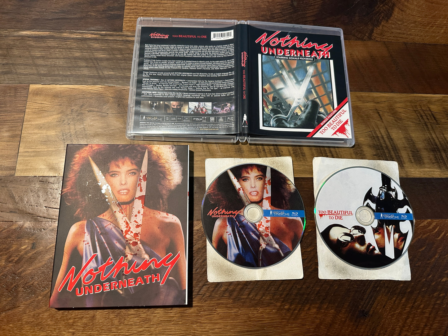 Nothing Underneath & Too Beautiful To Die (Blu ray, Vinegar Syndrome, Slip)