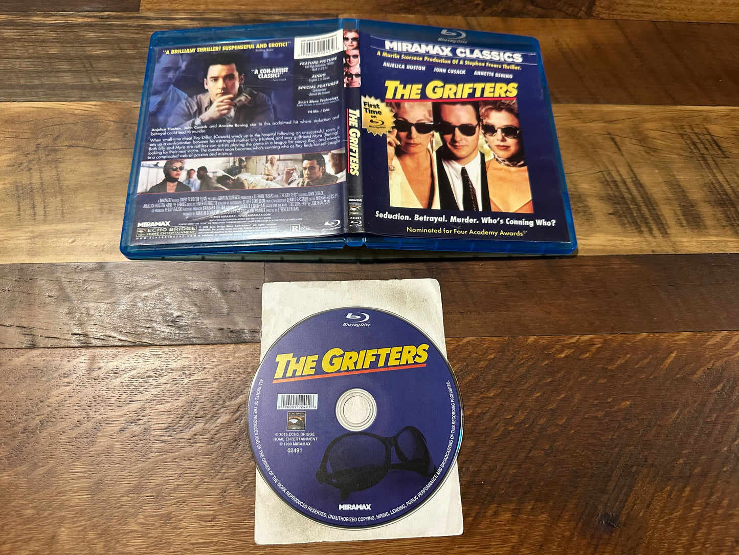 The Grifters Blu ray-Echo Bridge Ent-John Cusack 90’s Classic-