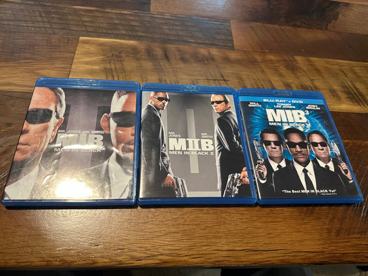 Men In Black Part 1-3 Blu rays, Sony Pictures, Will Smith Classics)
