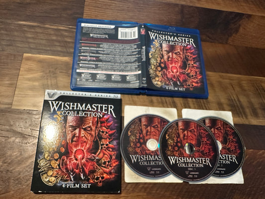 Wishmaster Collection Blu ray-Vestron Video-Slipcover-3 Disc-