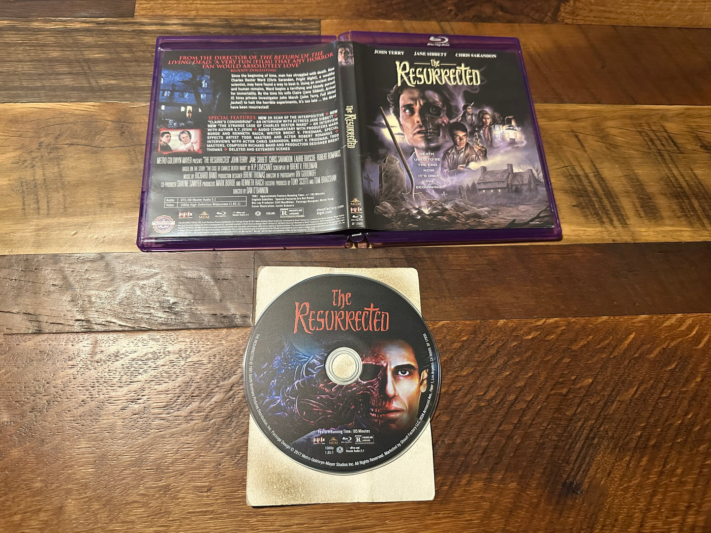 The Resurrected (Blu ray, Scream Factory, 90’s Horror Classic, Widescreen)