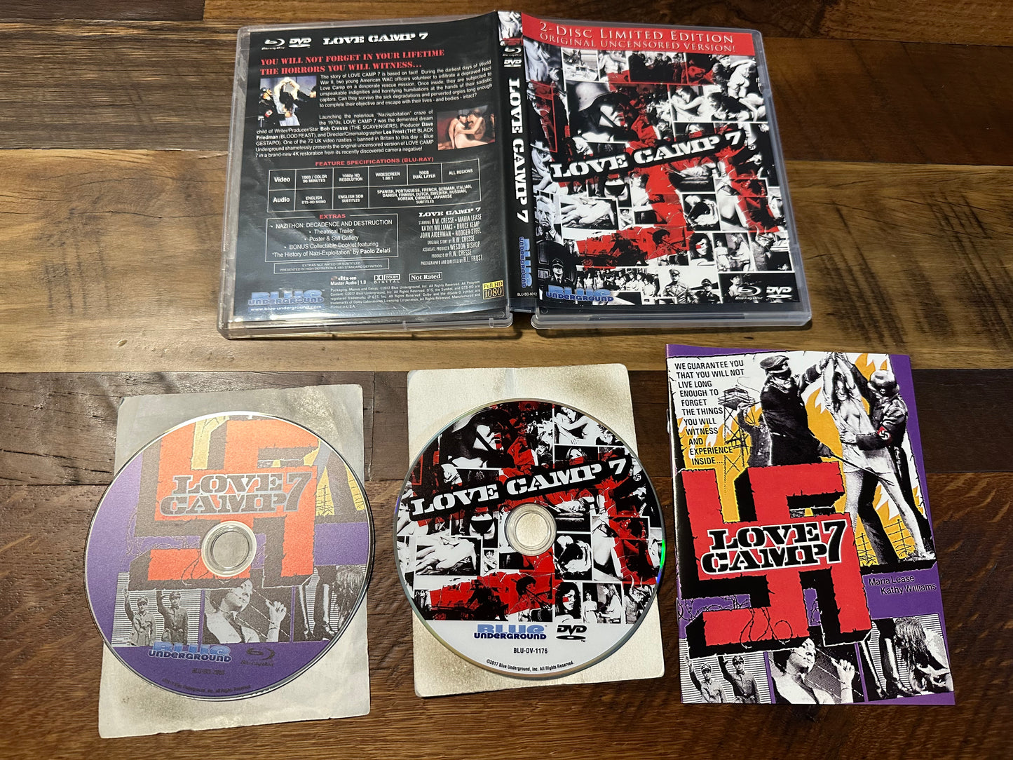 Love Camp 7 Blu ray Blue Underground-Rare 2 Disc Limited Edition-
