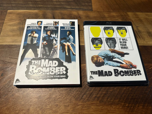 The Mad Bomber Blu ray-Severin Films-Slipcover-70’s Classic-NEW