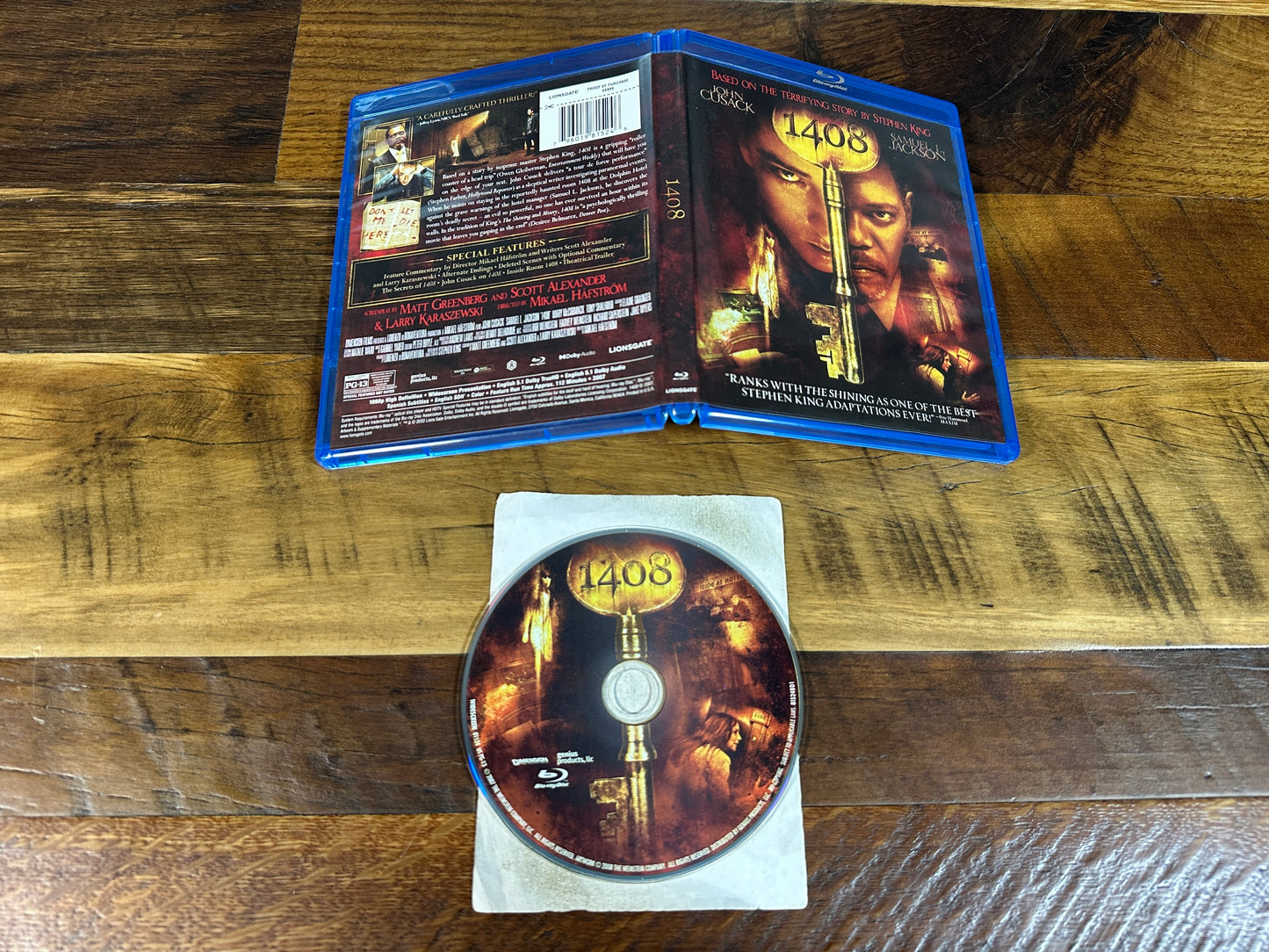 1408 (Blu ray, Lionsgate, Samuel L Jackson 2007 Classic, Widescreen)