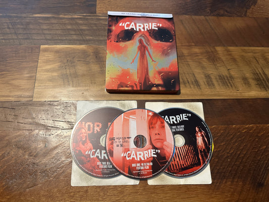 Carrie (4K Ultra HD/Blu ray, Scream Factory, Steelbook, 3 Disc)