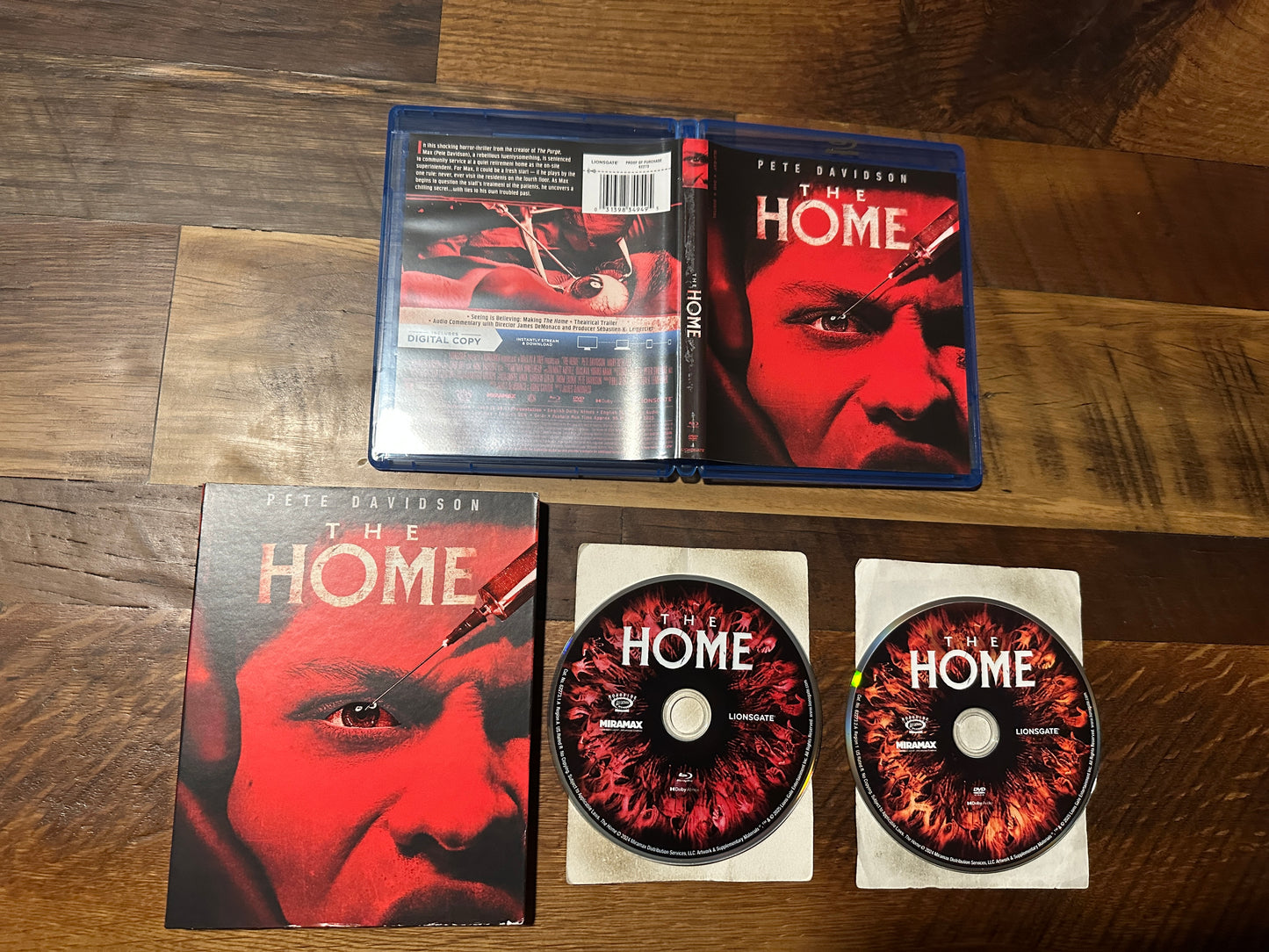 The Home (Blu ray, Lionsgate, Pete Davidson Horror, Slipcover, No Digital)