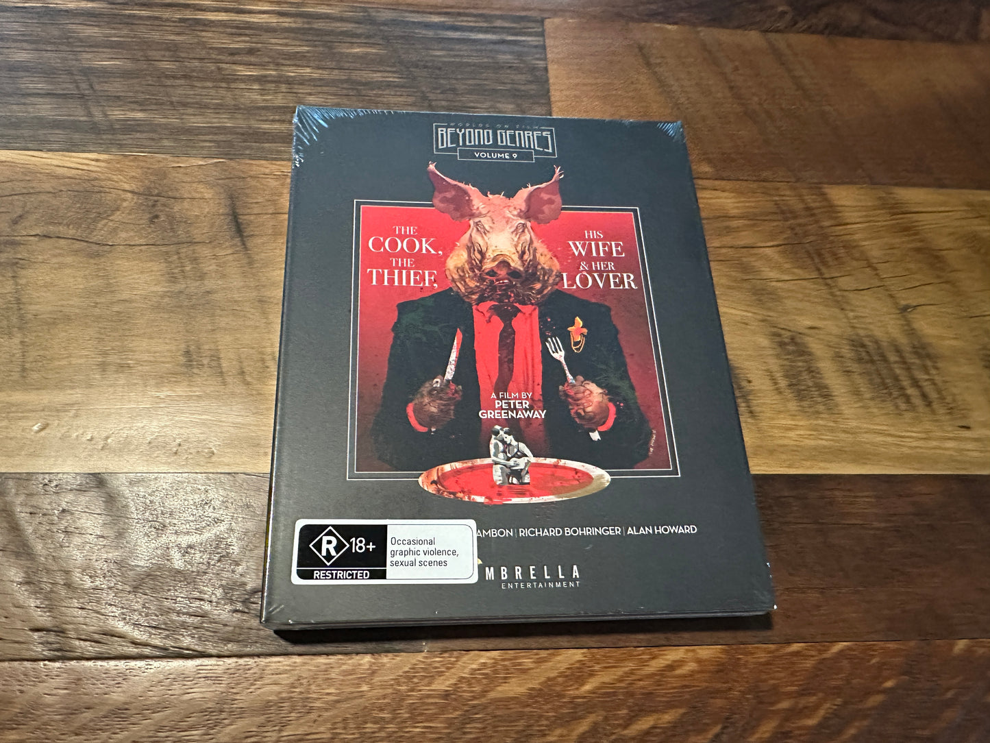 The Cook, The Theif, His Wife & Her Lover (Blu ray, Umbrella Ent, Region B, Slip, NEW)
