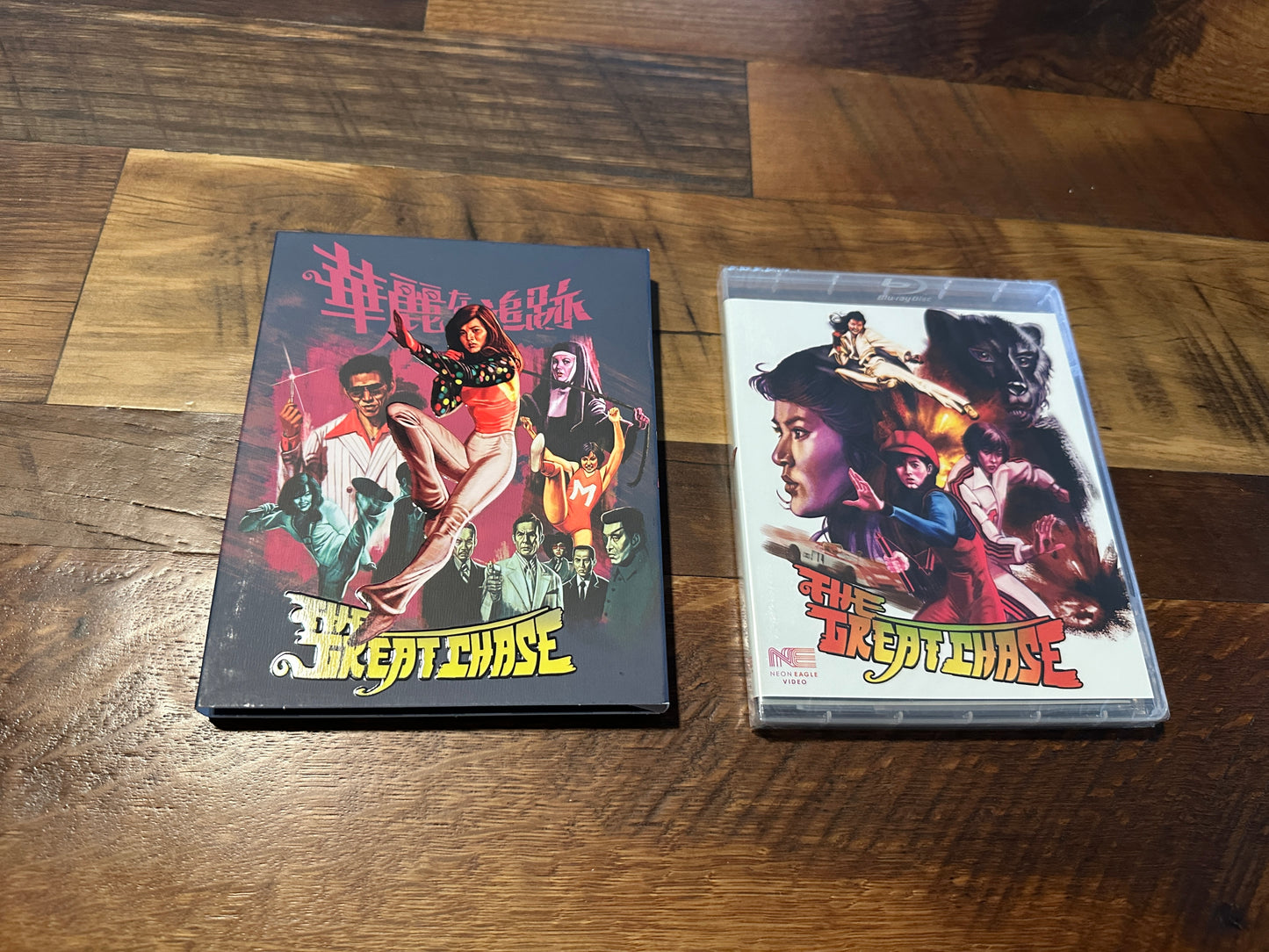 The Great Chase (Blu ray, Neon Eagle Video, Slipcover, 70’s Classic, NEW)