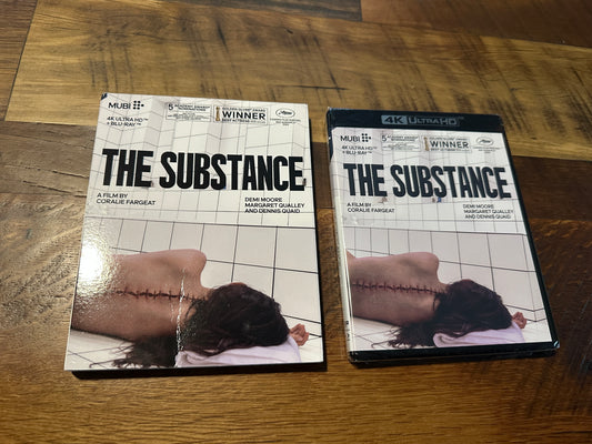 The Substance 4K Ultra HD/ Blu ray-Mubi-Demi Moore-Slipcover-NEW