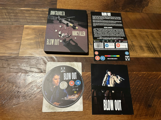 Blow Out (Blu ray, Steelbook, Arrow Video, Region B, J Travolta)