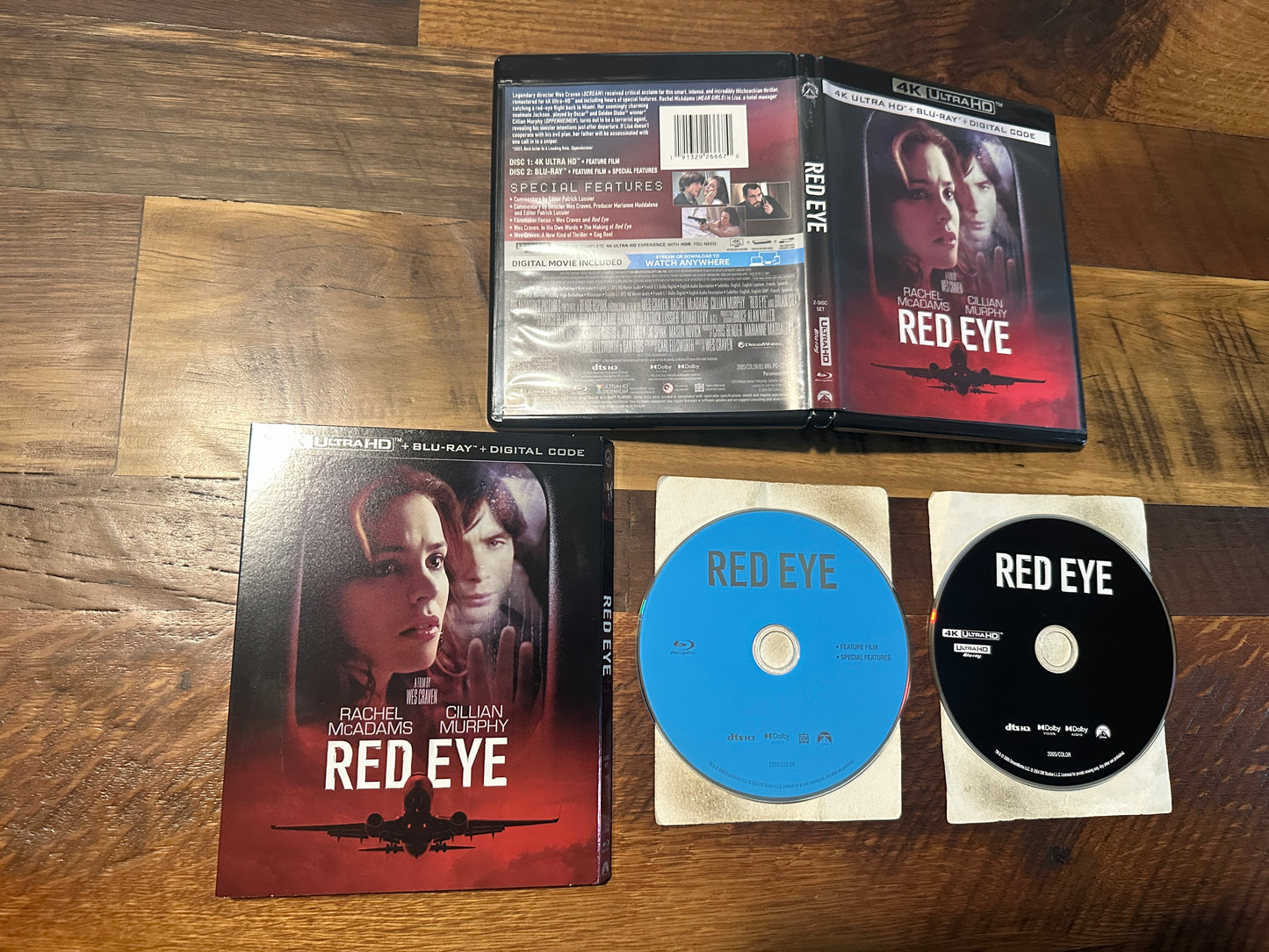 Red Eye (4K Ultra HD/Blu ray, Paramount, Slipcover, 2 Disc, No Digital)