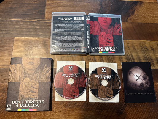 Don’t Torture A Duckling Blu ray/DVD-Arrow Video-US Release-Booklet-Slip