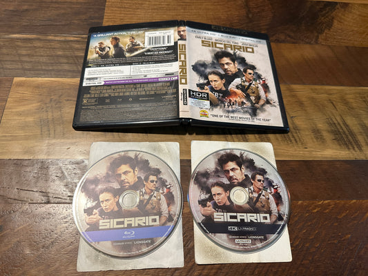Sicario (4K Ultra HD/Blu ray, Lionsgate, 2 Disc, Classic, No Digital)