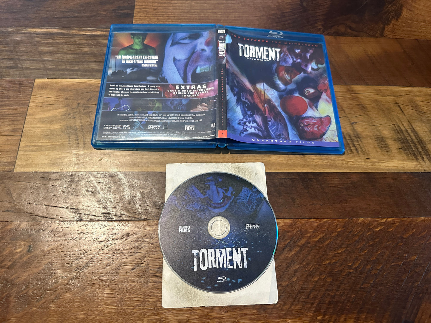 Torment (Blu ray, Unearthed, Too Extreme For Mainstream, Clown Horror)