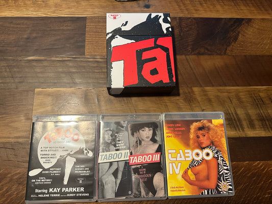 Taboo 1-4 Boxset Blu ray-Vinegar Syndrome-Classic Sleaze-Limited Ed