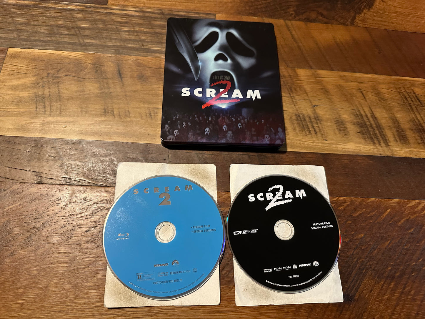 Scream 2 4K Ultra HD/Blu ray*Paramount*2 Disc*Steelbook*Rare*OOP*No Digital*