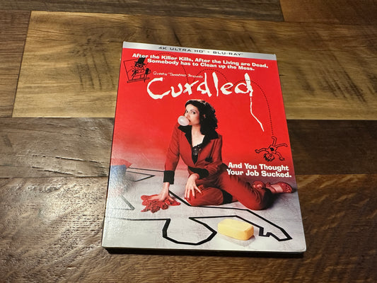 Curdled (4K Ultra HD/Blu ray, Kino Lorber, Slipcover, 90’s Classic, NEW)