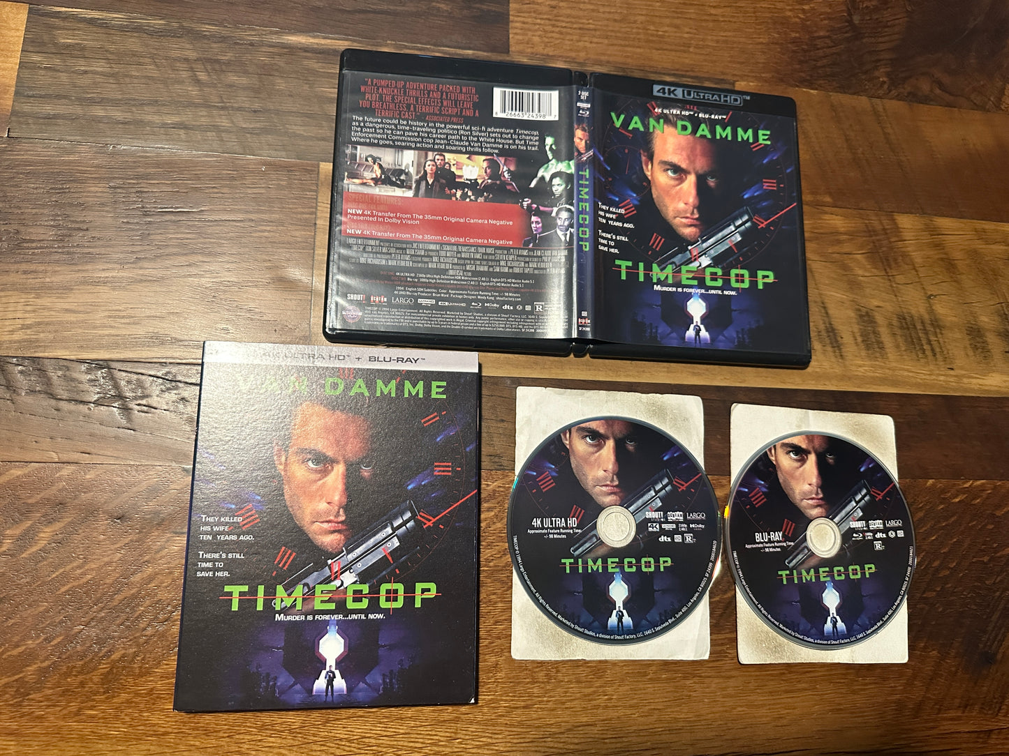 Timecop (4K Ultra HD/Blu ray, Kino Lorber, Slipcover, Van Damme)
