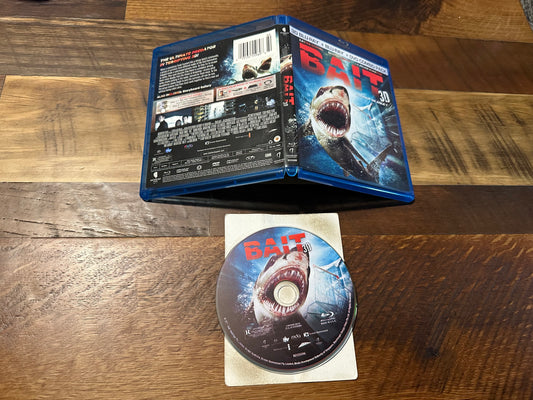 Bait 2D & 3D Blu ray-Anchor Bay-Shark Horror-Widescreen-No DVD-