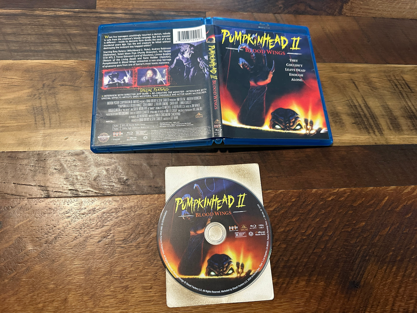 Pumpkinhead II Blood Wings (Blu ray, Scream Factory, 90’s Horror)