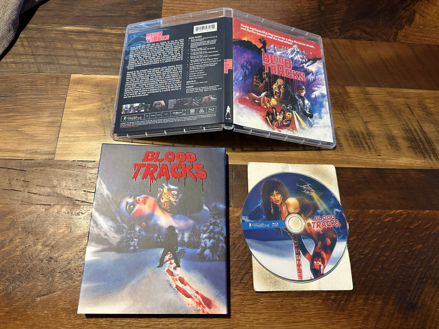 Blood Tracks Blu ray-Vinegar Syndrome-Slipcover-80’s Horror Classic-