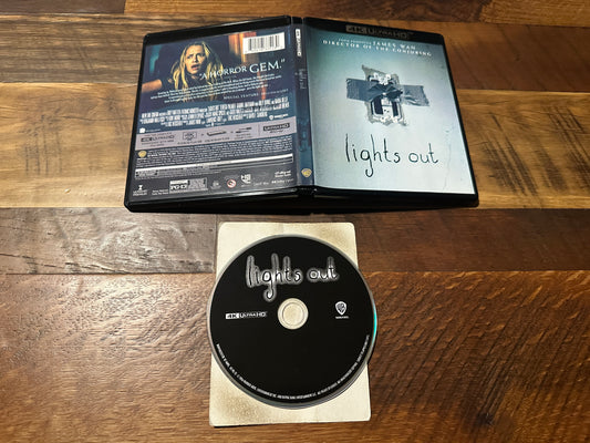 Lights Out (4K Ultra HD, Warner Bros, 2016 Classic Horror, Widescreen)