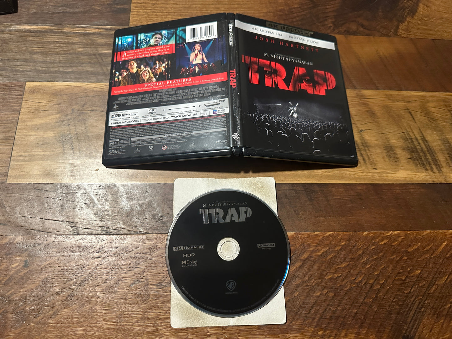 Trap (4K Ultra HD, Warner Bros, Josh Hartnett, Widescreen, No Digital)