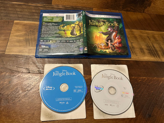 Disney The Jungle Book Blu ray/ DVD-1967 Classic-2 Disc-No Digital-