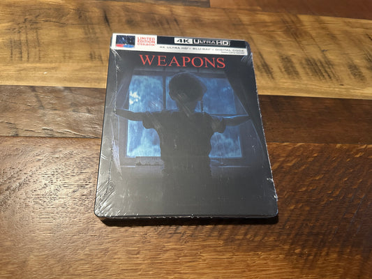 Weapons (4K Ultra HD/Blu ray, Steelbook, Limited Edition, US Release, NEW)