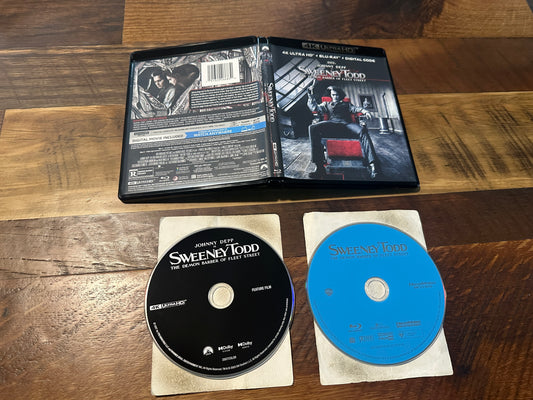 Sweeney Todd (4K Ultra HD/Blu ray, 2 Disc, Paramount, J Depp, No Digital)