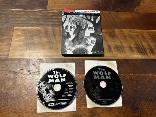 The Wolf Man (4K Ultra HD/Blu ray, Universal, Steelbook, Limited Ed, No Digital)