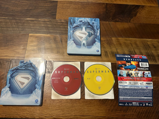Superman 2025 (4K Ultra HD/Blu ray, Steelbook, Slipcover, 2 Disc, No Digital)