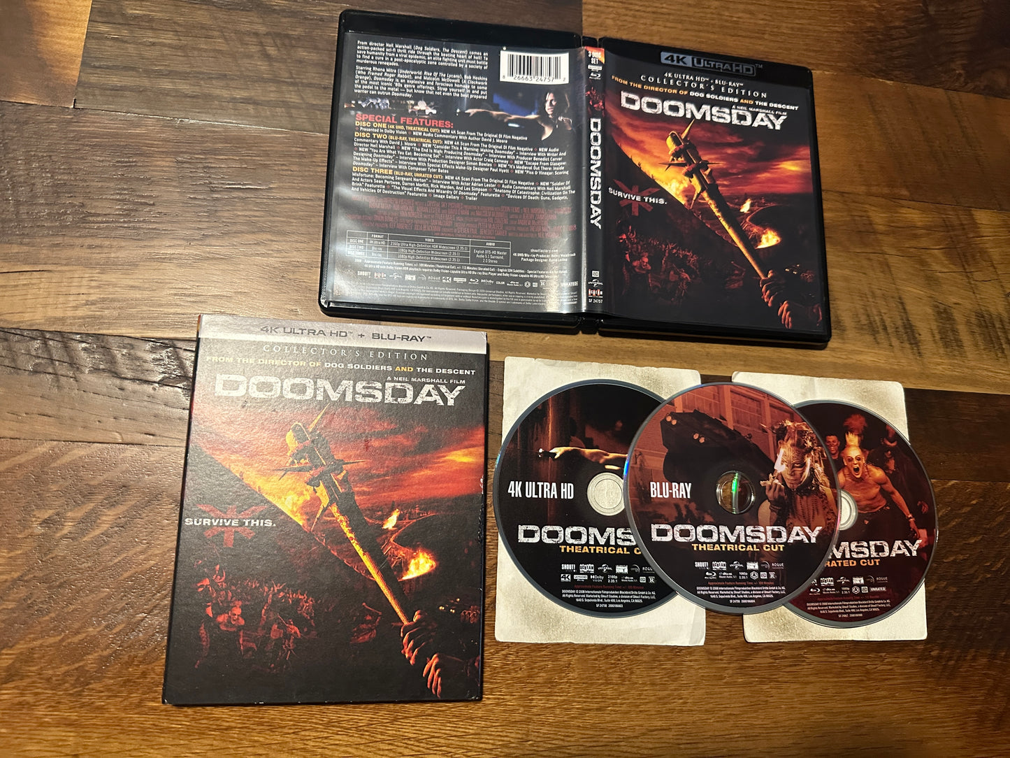 Doomsday (4K Ultra HD/Blu ray, 3 Disc, Scream Factory, Slipcover)