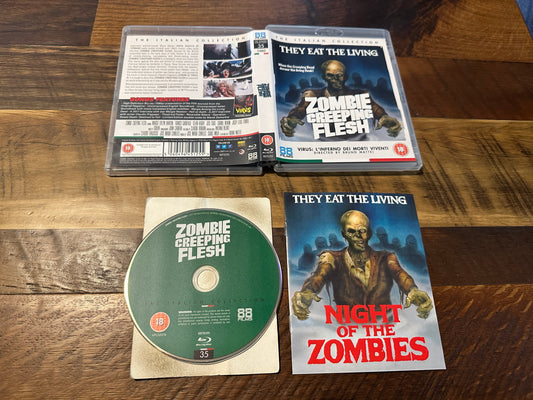 Zombie Creeping Flesh Blu ray-88 Films-Bruno Mattei-Booklet-Region B-
