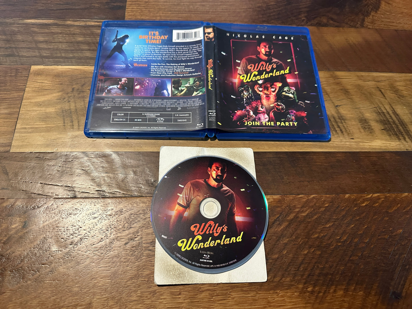 Willy’s Wonderland (Blu ray, Screen Media, Nicholas Cage, Widescreen)