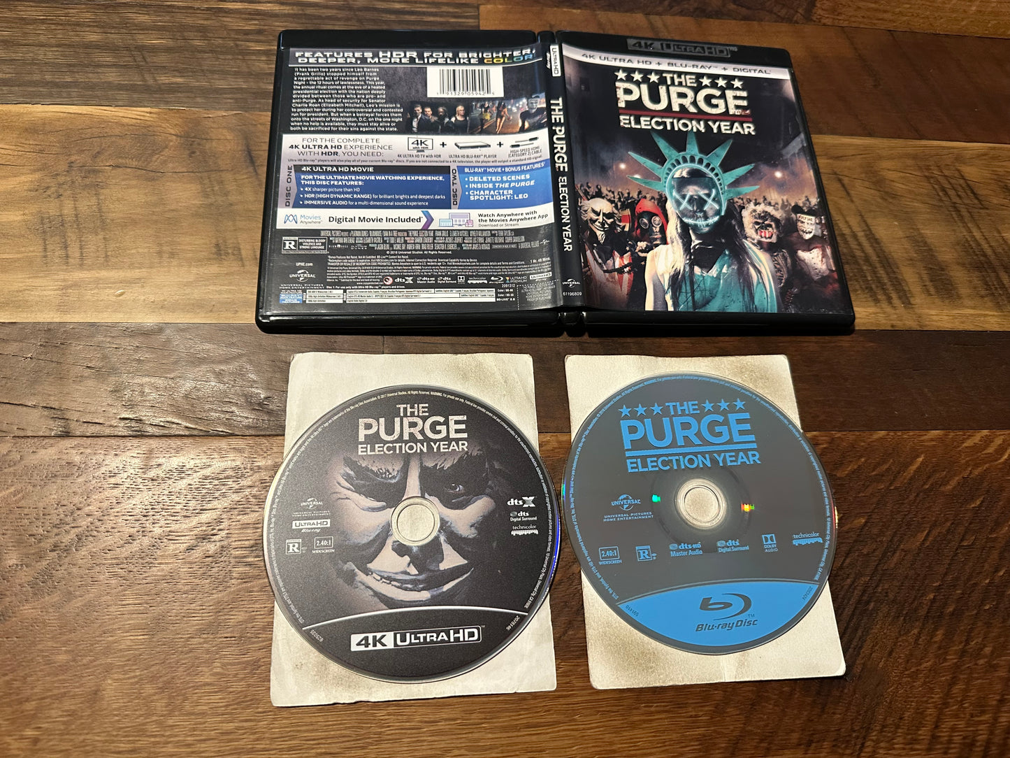 The Purge Election Year 4K Ultra HD/Blu ray-2 Disc-No Digitals-