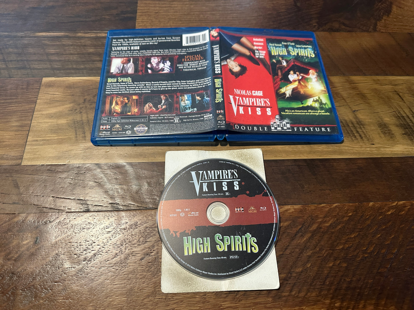Vampire’s Kiss & High Spirits (Blu ray, Scream Factory, Double Feature)
