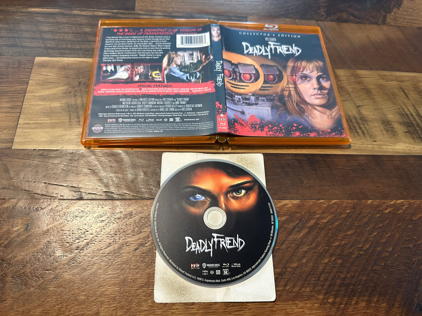 Deadly Friend (Blu ray, Scream Factory, 80’s Horror, Collector’s Edition)