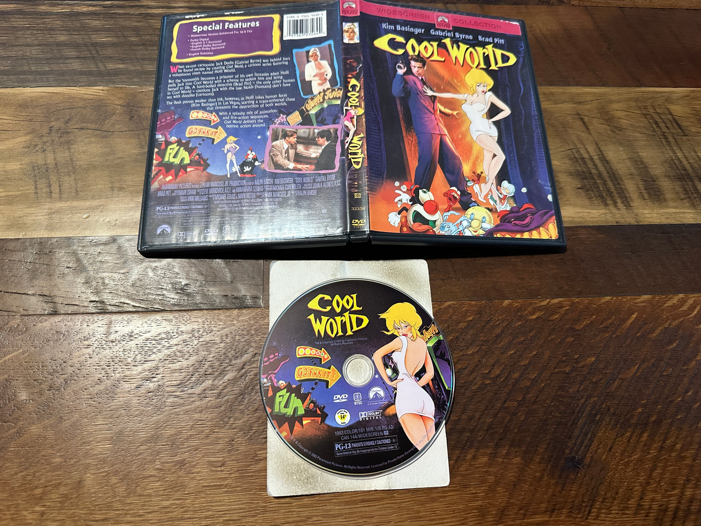 Cool World (DVD, Paramount, Brad Pit 90’s Classic Widescreen)