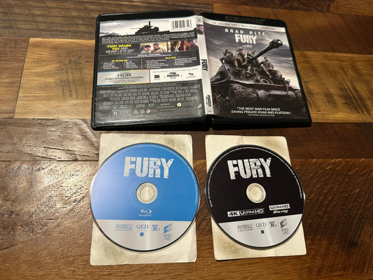 Fury (4K Ultra HD/Blu ray, Sony Pictures, 2 Disc, Brad Pitt Classic, No Digital)