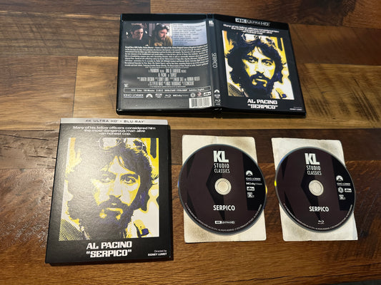 Al Pacino “Serpico” (4K Ultra HD/Blu ray, 70’s Classic, 2 Disc, Slipcover)