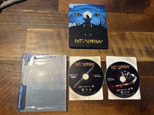 Pet Sematary 4K Ultra HD/Blu ray-Mondo Steelbook-Slipcover-2 Disc-