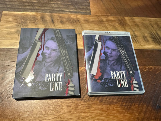 Party Line Blu ray/DVD-Vinegar Syndrome-OOP Slipcover-2 Disc-80’s Horror-