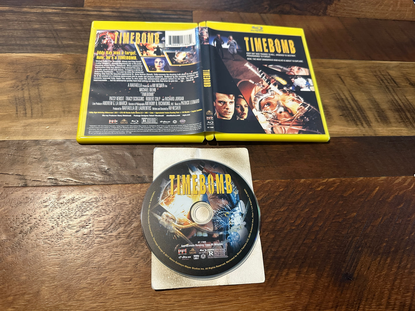 Timebomb (Blu ray, Scream Factory, 90's Horror Classic, OOP, Rare)
