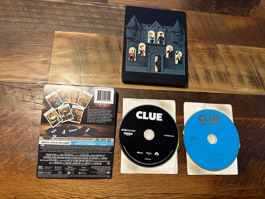 Clue (4K Steelbook, Paramount, 2 Disc, Classic, Widescreen, No Digital)