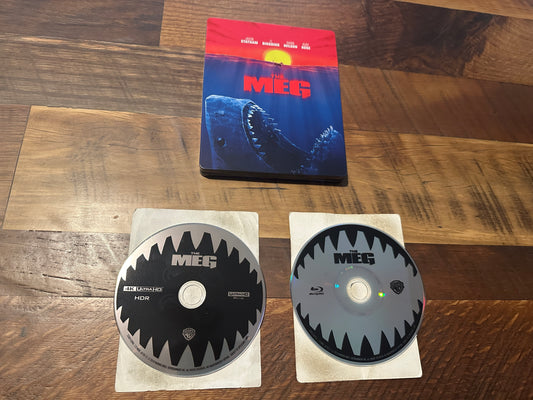 The Meg 4K Ultra HD/Blu ray-Warner Bros-Limited Ed-Steelbook-No Digital-