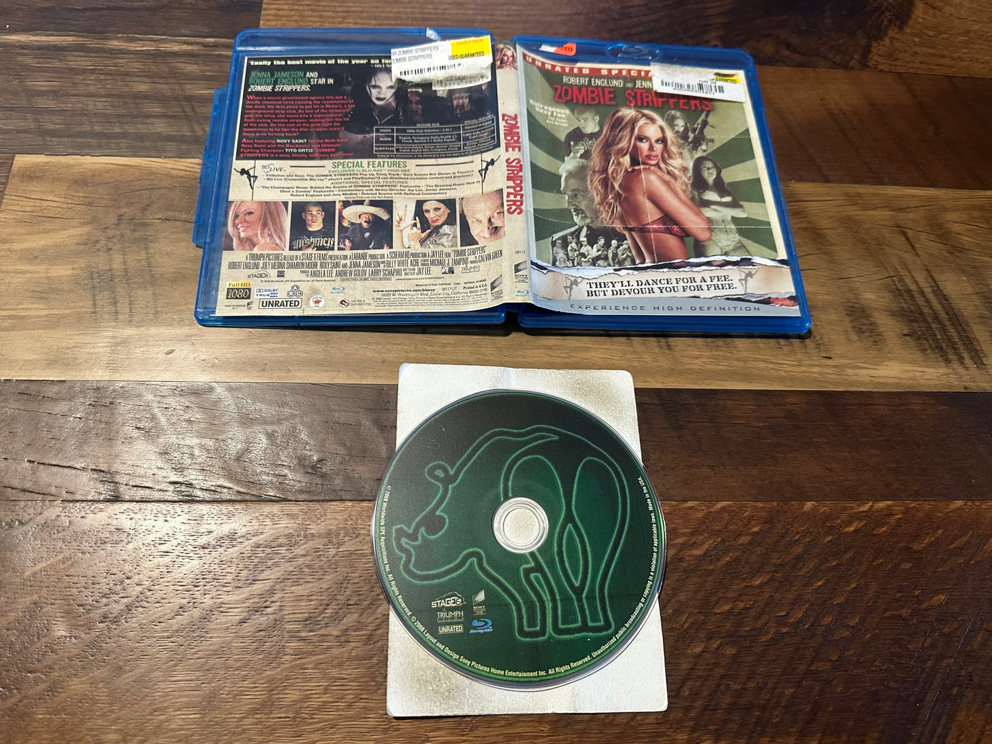Zombie Strippers Blu ray-Sony Pictures-Robert England Classic-